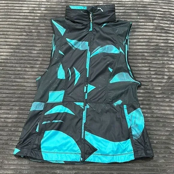 Lululemon Pack It Packable Vest Hidden Hood Blue Black Women’s Size 6 - Picture 7 of 12